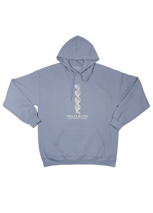 D.N.A  Stone Blue Fleece Hoodie